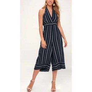 Lulus Breeze the day Halter jumpsuit, sz L